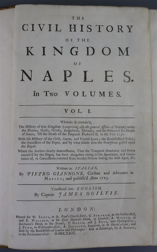 Giannone, Pietro - The Civil History of the Kingdom of Naples,